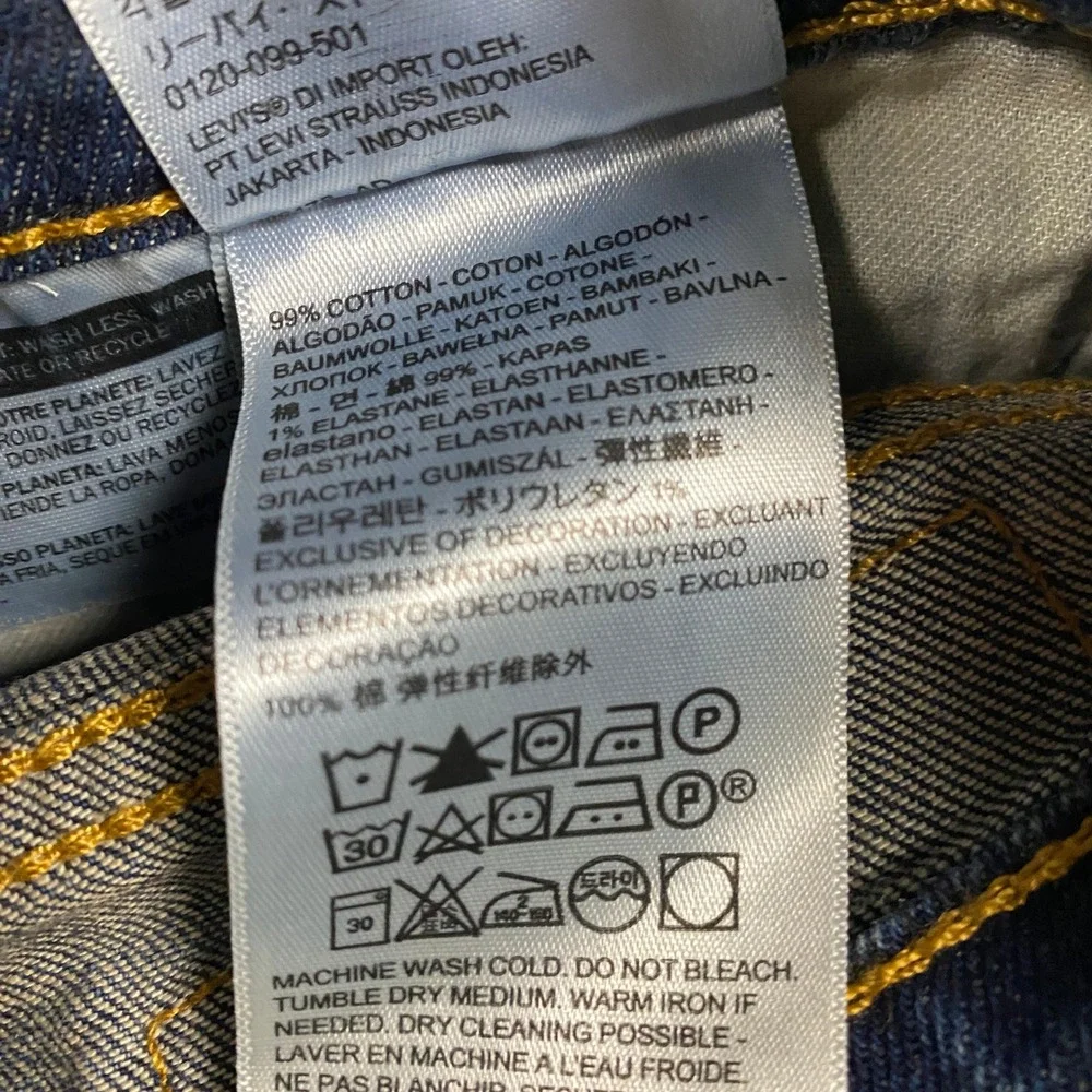 Levi's 511 Slim Fit Jeans Mens 33x32 Blue Medium Wash Stretch Denim